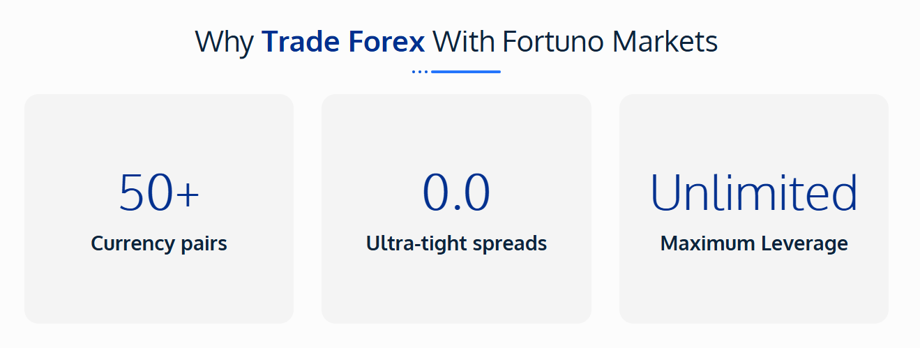Fortuno Markets forex trading conditions and spreads