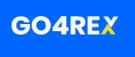 GO4REX logo on a blue background, with an orange 4 and yellow X.